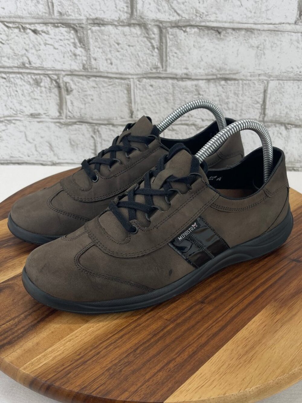 Mephisto Laser Runoff System Womens Sz. 8.5 Brown Black Leather Comfort Shoes